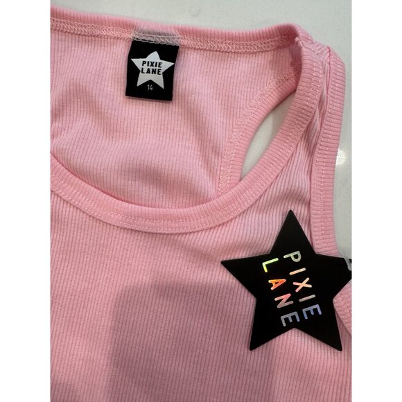 Pixie Lane NWT Ribbed Tank in Pink Size 14 - Picture 2 of 2